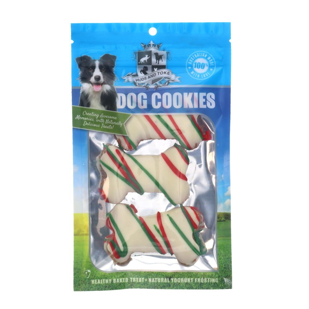 Huds and Toke CHRISTMAS FROSTED DOGGY BONE 3pk - 5cm