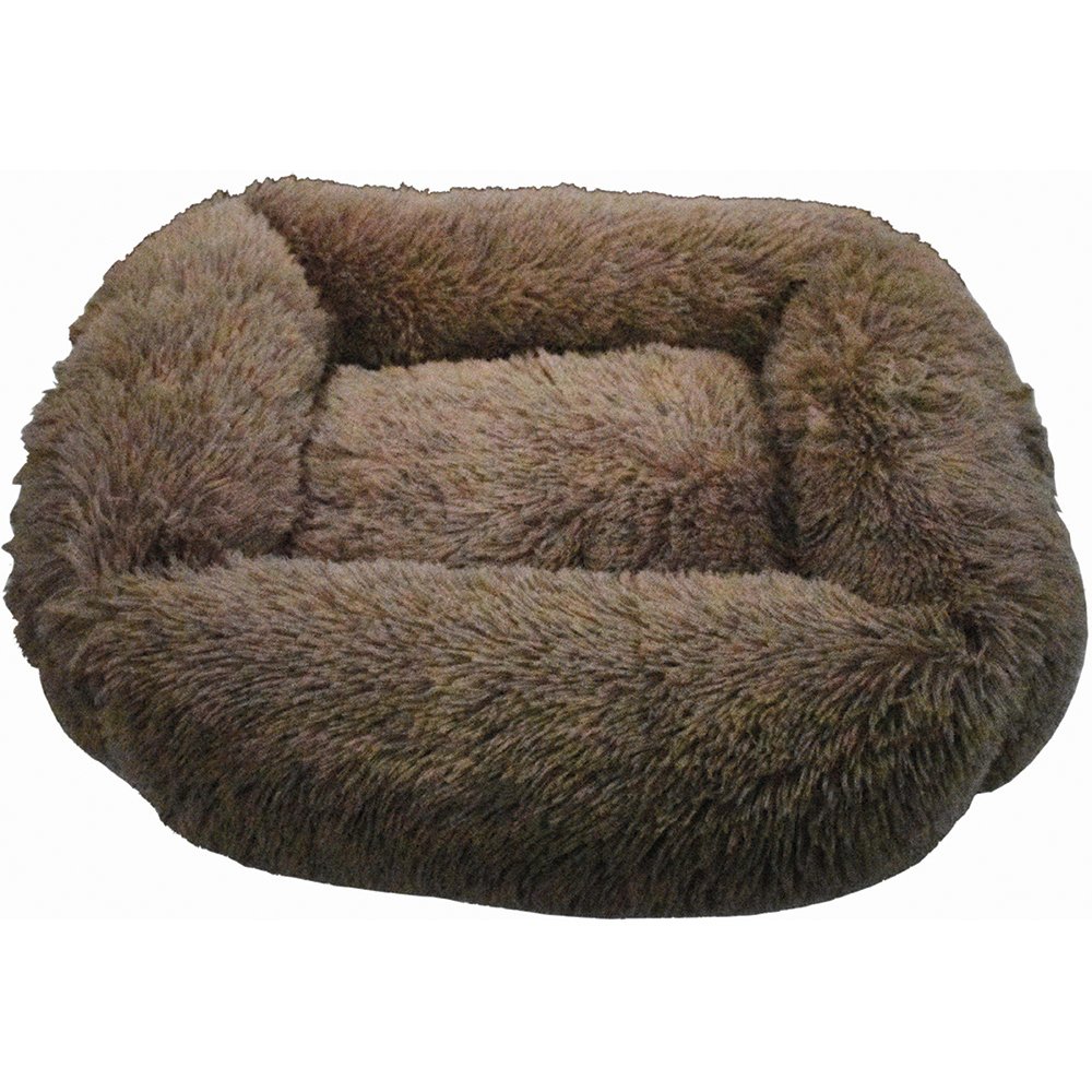 Snuggle Pals® CALMING RECTANGLE CUDDLER BED Brown - Medium 66x56cm