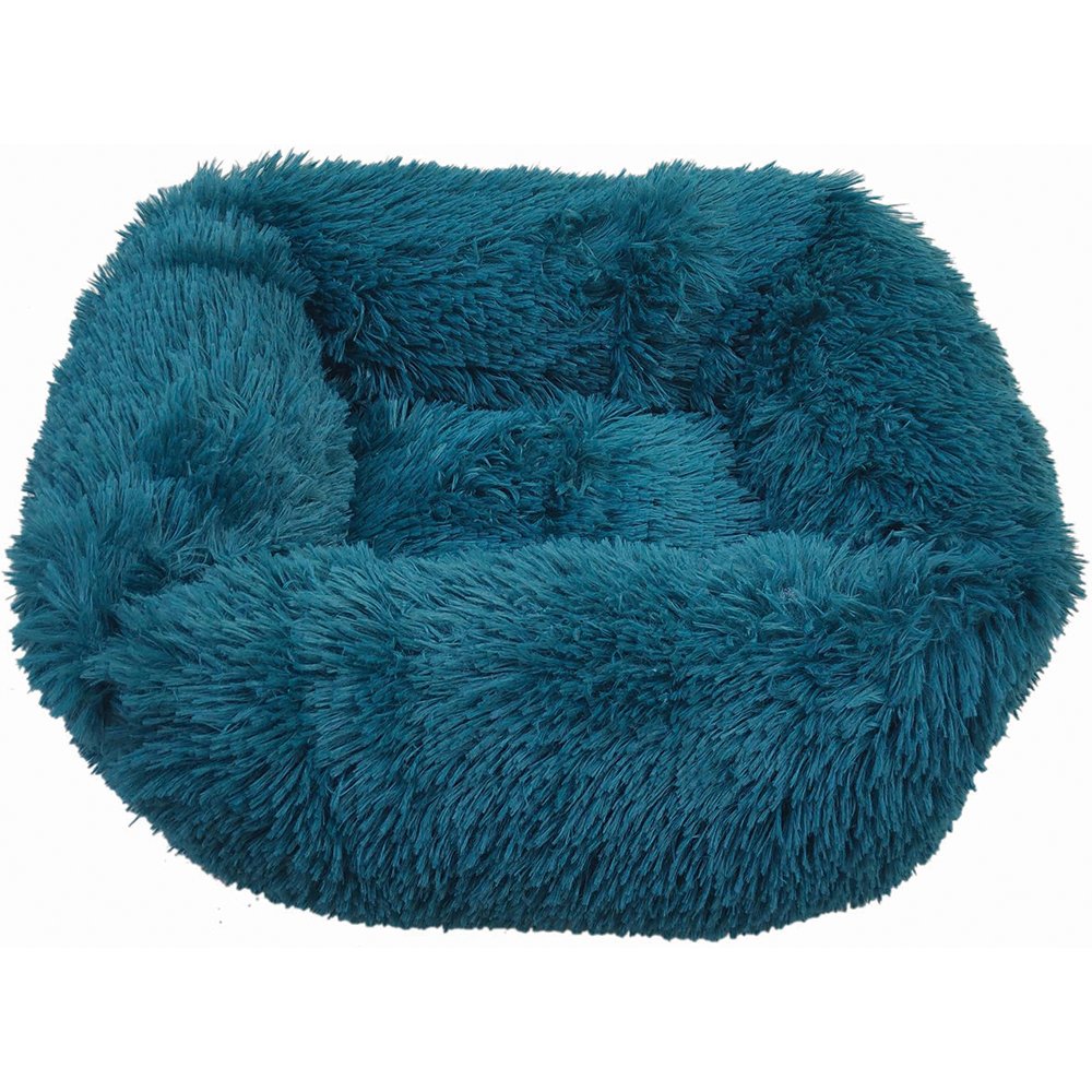 Snuggle Pals® CALMING RECTANGLE CUDDLER BED Peacock - Small 55x45cm - Click to enlarge