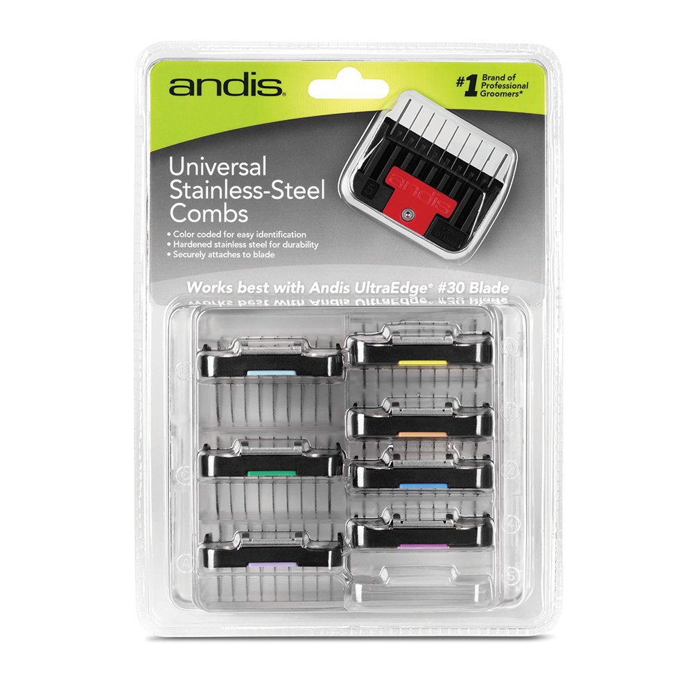 Andis STAINLESS STEEL GUIDE ATTACHMENT COMB 8-PIECE SET