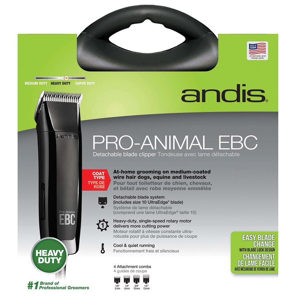 Andis CLIPPER PRO-ANIMAL EBC SINGLE SPEED Black