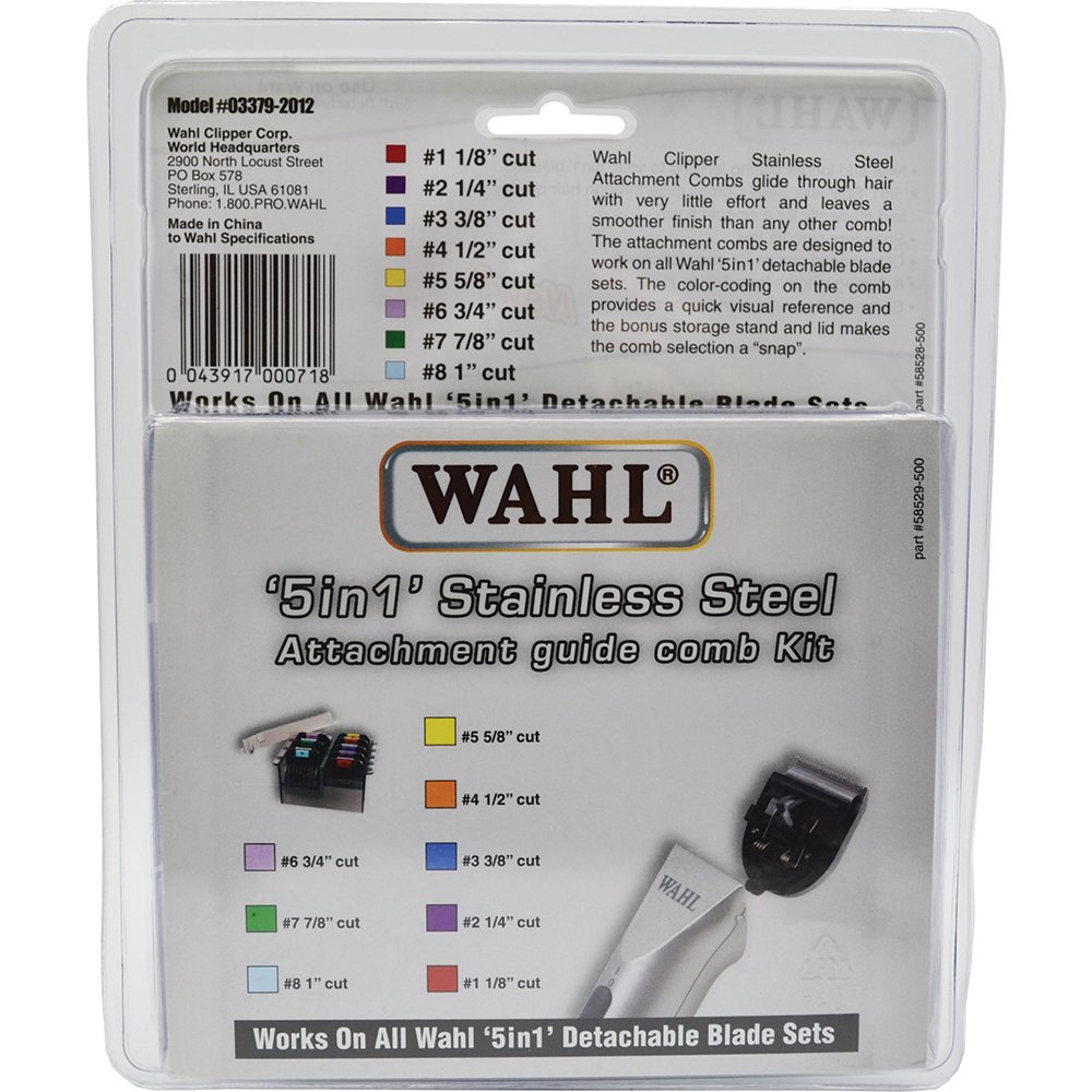 Wahl METAL GUIDE COMB FOR 5-in1 CLIPPERS (Set of 8)