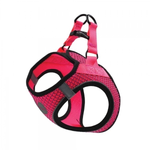 Scream SMALL DOG QUICK FIT REFLECTIVE DOG HARNESS Loud Pink 34-36cm (XS)