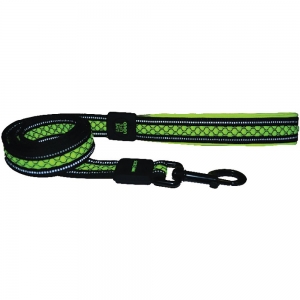 Scream REFLECTIVE PADDED LEASH Loud Green 2.5x120cm - Click for more info