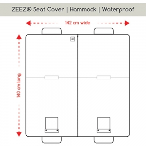 ZEEZ SEAT COVER HAMMOCK - PREMIUM WATERPROOF 140x142cm