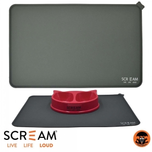 Scream SILICONE FOOD MAT Grey 50x31cm