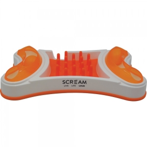 Scream 2-in-1 INTERACTIVE CAT BOWL Loud Orange 32.5x19.5cm