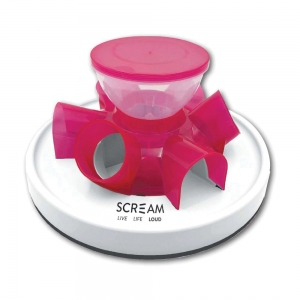 Scream INTERACTIVE CAT TUNNEL FEEDER Loud Pink  27.7x13.7cm - Click for more info