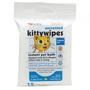 Petkin UNSCENTED KITTY WIPES 15pk - Click for more info