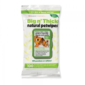 Petkin BIG N' THICK NATURAL PET WIPES 100pk - Click for more info