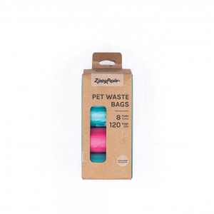 ZippyPaws PET WASTE BAGS 8 Rolls (120bags) - Pink/Teal - Click for more info