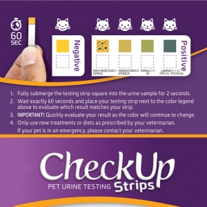 CheckUp DOG AND CAT URINE TESTING STRIPS FOR UTI DETECTION 50pk