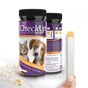 CheckUp DOG AND CAT URINE TESTING STRIPS FOR DETECTION OF BLOOD IN THE URINE 50p