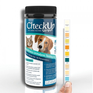 CheckUp DOG AND CAT URINE TESTING STRIPS FOR 10 PARAMETERS 50pk