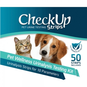 CheckUp DOG AND CAT URINE TESTING STRIPS FOR 10 PARAMETERS 50pk