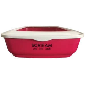 Scream RECTANGLE LITTER TRAY Loud Pink 50x35x14cm