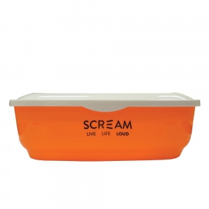 Scream RECTANGLE LITTER TRAY Loud Orange 50x35x14cm