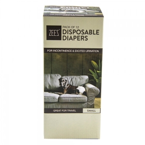 ZEEZ DISPOSABLE DOG DIAPERS Small - 12pk (Waist 32-48cm) - Click for more info