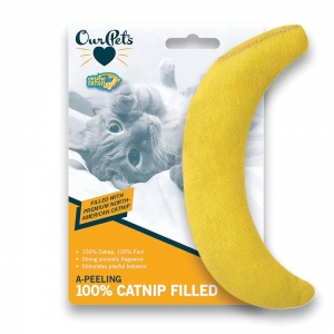 OurPets CATNIP FILLED TOY BANANA 16.5cm