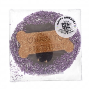 Huds and Toke HAPPY BIRTHDAY CAROB FROSTED DOGGY CAKE 1pk - 12cm - Click for more info