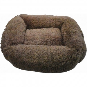 Snuggle Pals® CALMING RECTANGLE CUDDLER BED Brown - Medium 66x56cm - Click for more info