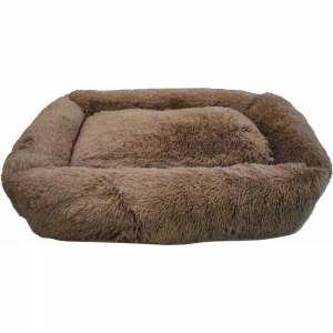 Snuggle Pals CALMING RECTANGLE CUDDLER BED Brown - Xlarge 110x90cm
