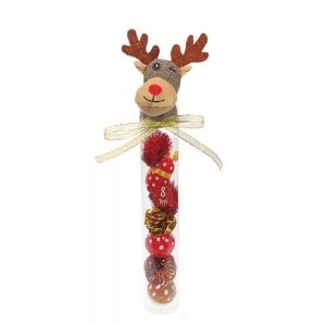Kitty Play CHRISTMAS CAT TOY REINDEER CANISTER 8pk - 36cm
