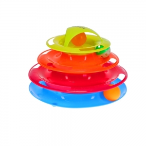 Scream TRIPLE LAYER ORB TOWER CAT TOY WITH TOP ARCH Multicolour 25x25x16.5cm