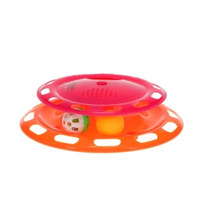 Scream SINGLE LAYER ORB TOWER WITH SPIN TOP Loud Pink & Orange 24x24x6cm