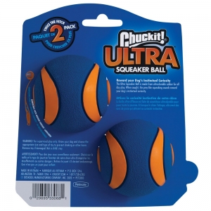 Chuckit! ULTRA SQUEAKER BALL Medium 6cm - 2pk
