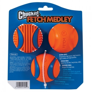 Chuckit! FETCH MEDLEY BALLS Gen 3 - Medium 6cm (3pk)