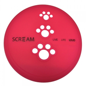 Scream SILICONE PET FLYER Loud Pink - Large 23cm