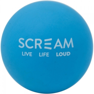 Scream RUBBER BALL DOG TOY Loud Blue 6cm