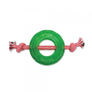 Scream Xtreme CHRISTMAS TREAT TYRE GREEN WITH ROPE XL 37x16.5x4.5cm