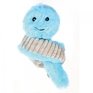 Prestige SNUGGLE PALS PLUSH EARTHWORM w/SQUEAKER BALL and CRINKLE - Blue 17.5x12 - Click for more info