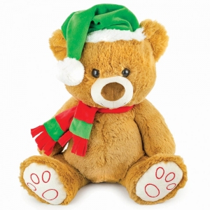 Snuggle Pals® CHRISTMAS HOLIDAY BEAR w/HAT 23x19 - Click for more info