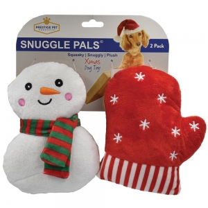 Snuggle Pals CHRISTMAS SNOWMAN AND MITTEN PLUSH COOKIES 15cm - 2pk