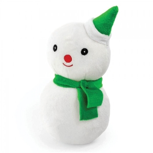 Snuggle Pals CHRISTMAS SNOWMAN w/SQUEAKY BALL 17cm