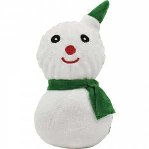Snuggle Pals CHRISTMAS SNOWMAN w/SQUEAKY BALL 17cm