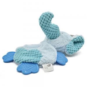 PuppyPlay CRINKLE TEETHER PUPPY AND SMALL DOG TOY - Blue Elephant 20cm