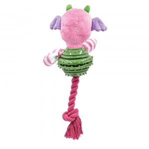 PuppyPlay SILLY FACE TREAT BELLY ARMOR PUPPY TOY - Pink 25x13x10cm
