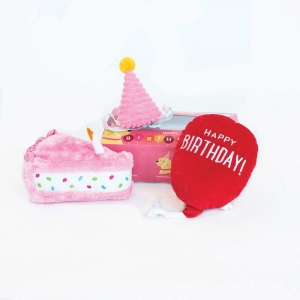 ZippyPaws BIRTHDAY BOX 3pk Pink - Click for more info