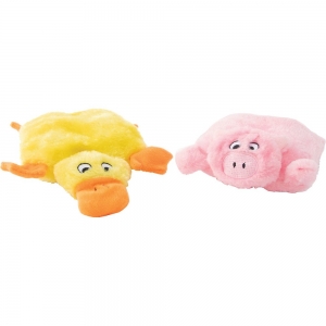ZippyPaws SQUEAKIE PADS - DUCK & PIG 2pk (16.5 x 12.5cm each toy)