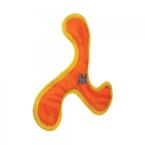 DuraForce BOOMERANG Tiger Orange/Yellow 26cm - Tuff Scale 9 (3 Squeakers)