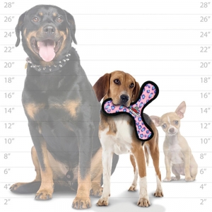 Tuffy JR's BOOMERANG Pink Leopard 20x3.5cm - Tuff Scale 8 (3 Squeakers)