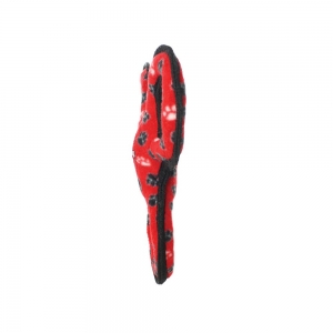 Tuffy JR's 3-WAY TUG Red Paws 27x27x4cm  - Tuff Scale 8 (1 Squeaker)