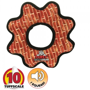 Tuffy MEGA GEAR RING Brick 34x5cm - Tuff Scale 10 (4 Squeakers)