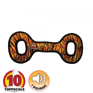 Tuffy MEGA TUG-OVAL Tiger 23x54.5x3.5cm - Tuff Scale 10 (6 Squeakers)