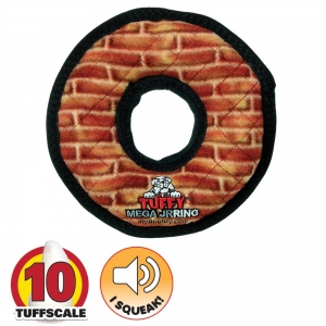 Tuffy MEGA JR RING Brick 23x3.5cm - Tuff Scale 10 (3 Squeakers)