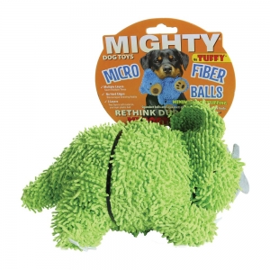 Tuffy MIGHTY TOY M/FIBER BALL MED TRICERATOPS GREEN 31x15x13cm-T Scale 9 (6 Sqkr